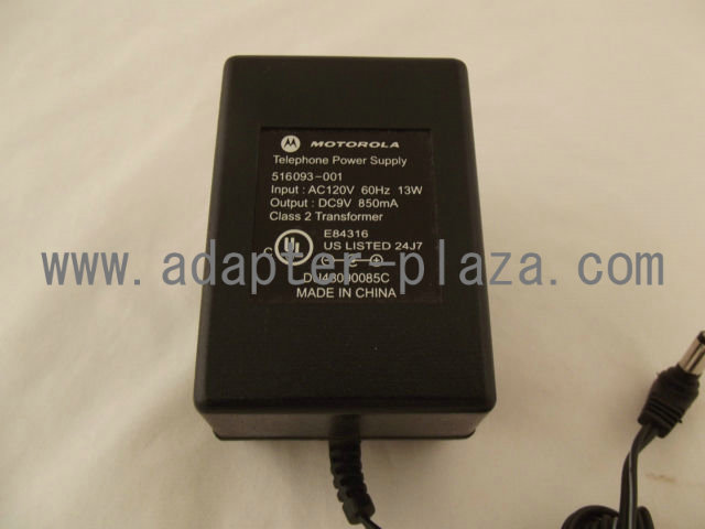 *NEW* Motorola Telephone Power Supply 516093-001 120VAC 13W 9VDC 850mA ac adapter
